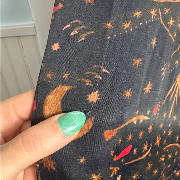 Farm Rio x Anthropologie Wide-Leg Trousers Sun Moon Print Size Small - Picture 7 of 16